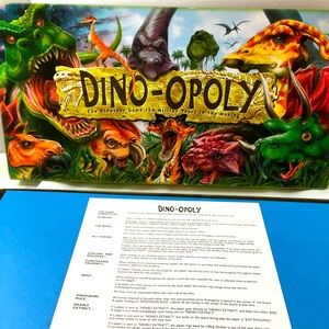 Dino- opoly. Hasbro the dinosaur game 150 million years in the making!!